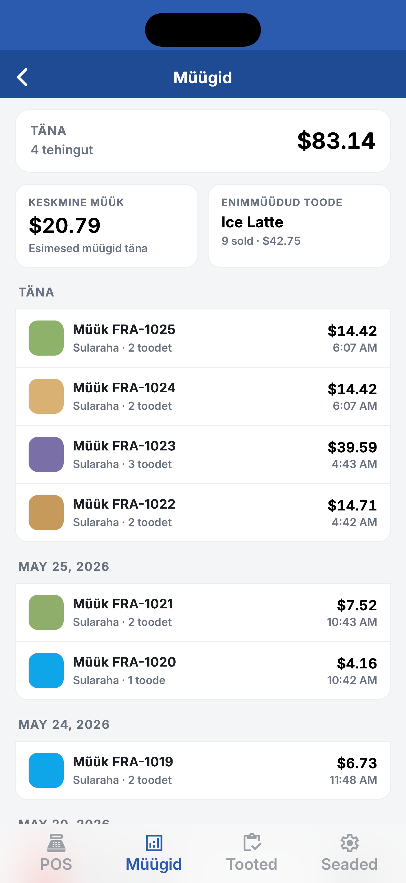 Mimas POS - Kassasüsteem